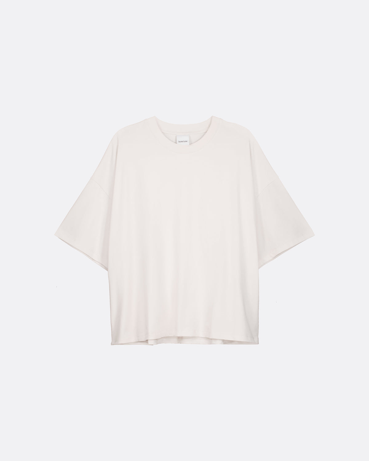 Off white t-shirt on a light beige background