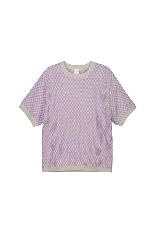 Checkerboard Knit Tee