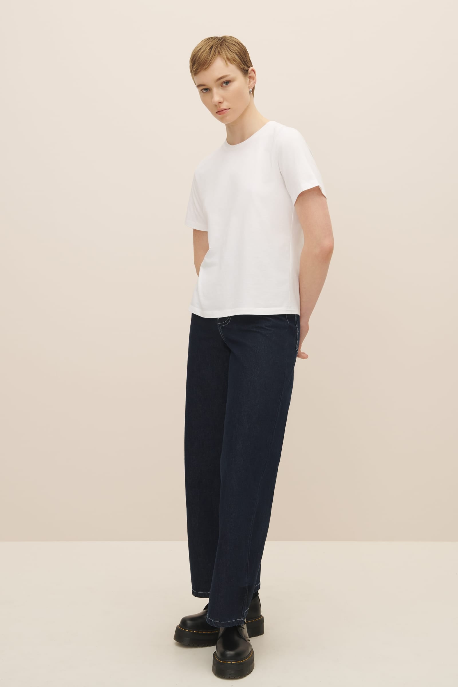 Classic Tee | Classic White T-Shirt | Ribbed Crew Neck | Kowtow