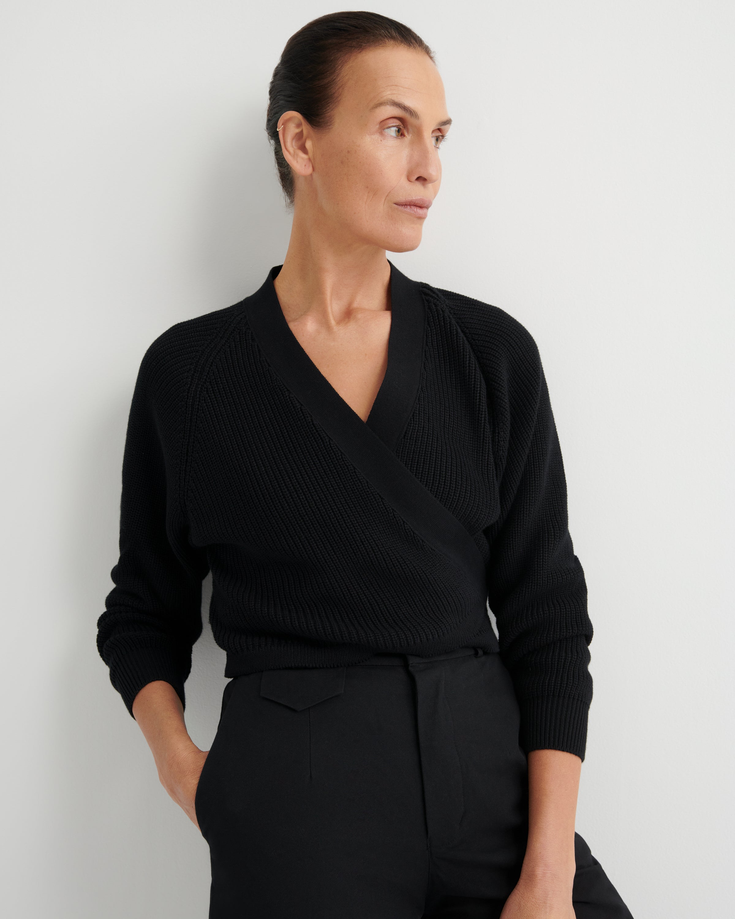 Shop Composure Cardigan - Black | Kowtow Clothing | Kowtow United States Shop Composure Cardigan - Black | Kowtow Clothing | Kowtow United States