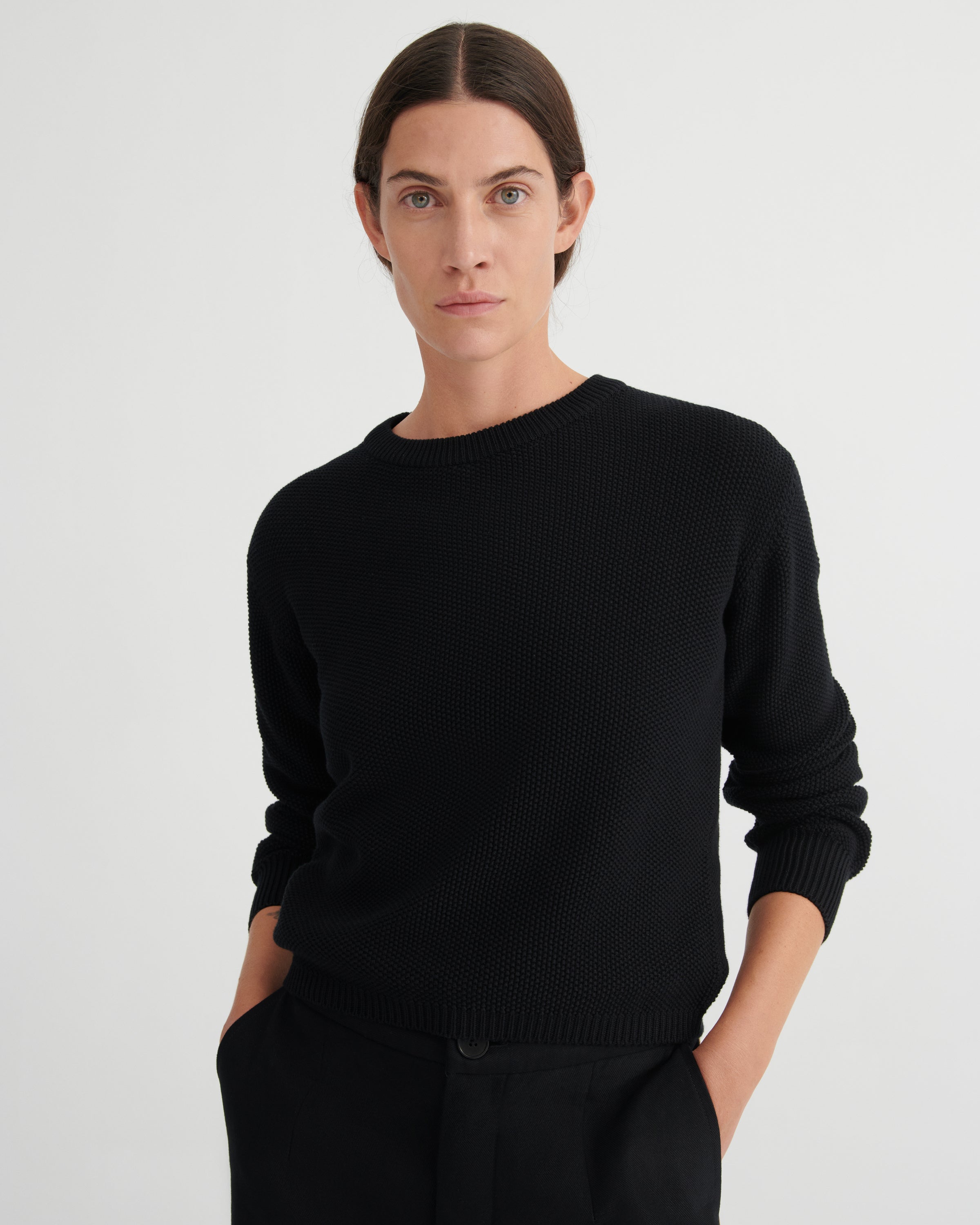 Shop Escape Crew - Black | Kowtow Clothing | Kowtow United States