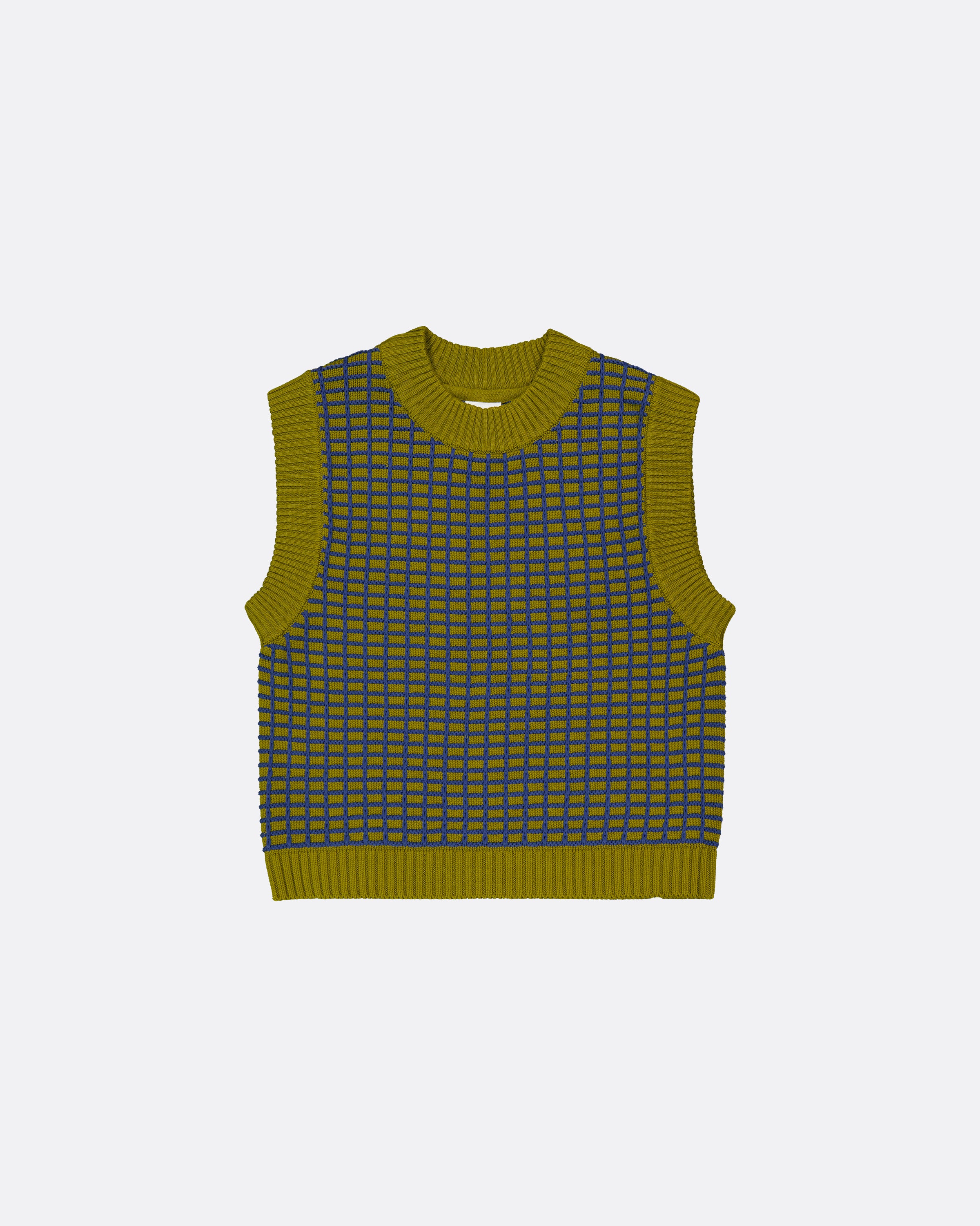 Shop Grid Vest - Field | Kowtow Clothing | Kowtow United States