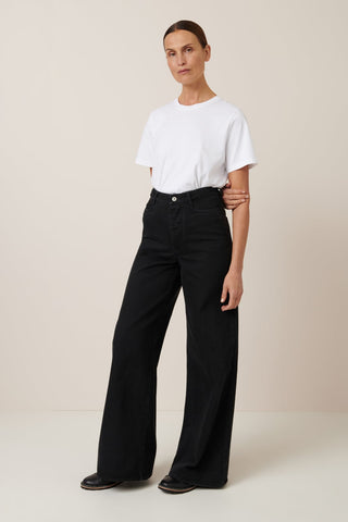 Shop High Puddle Jeans - Black Denim | Kowtow Clothing