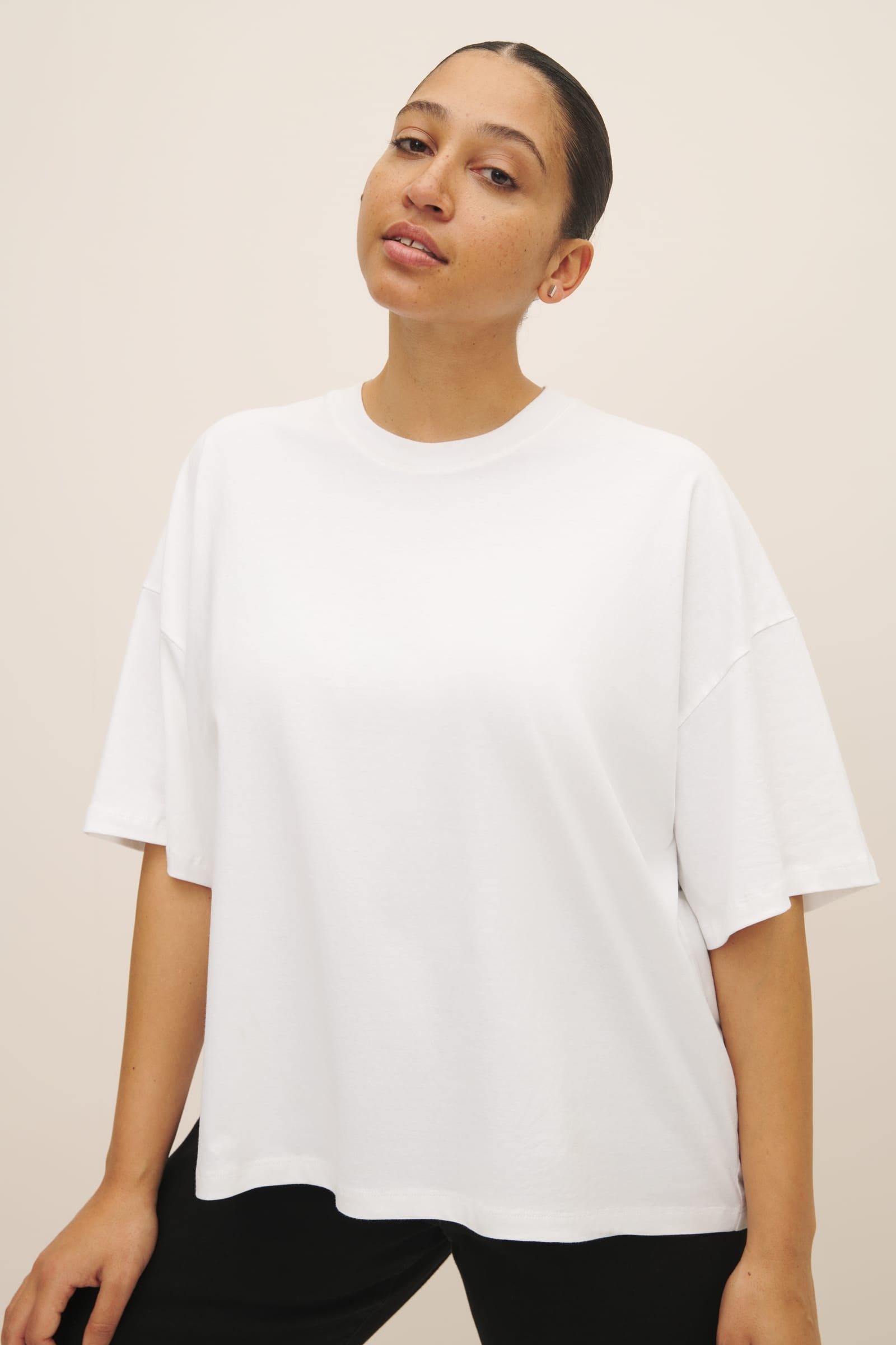 Fashion baggy white tee