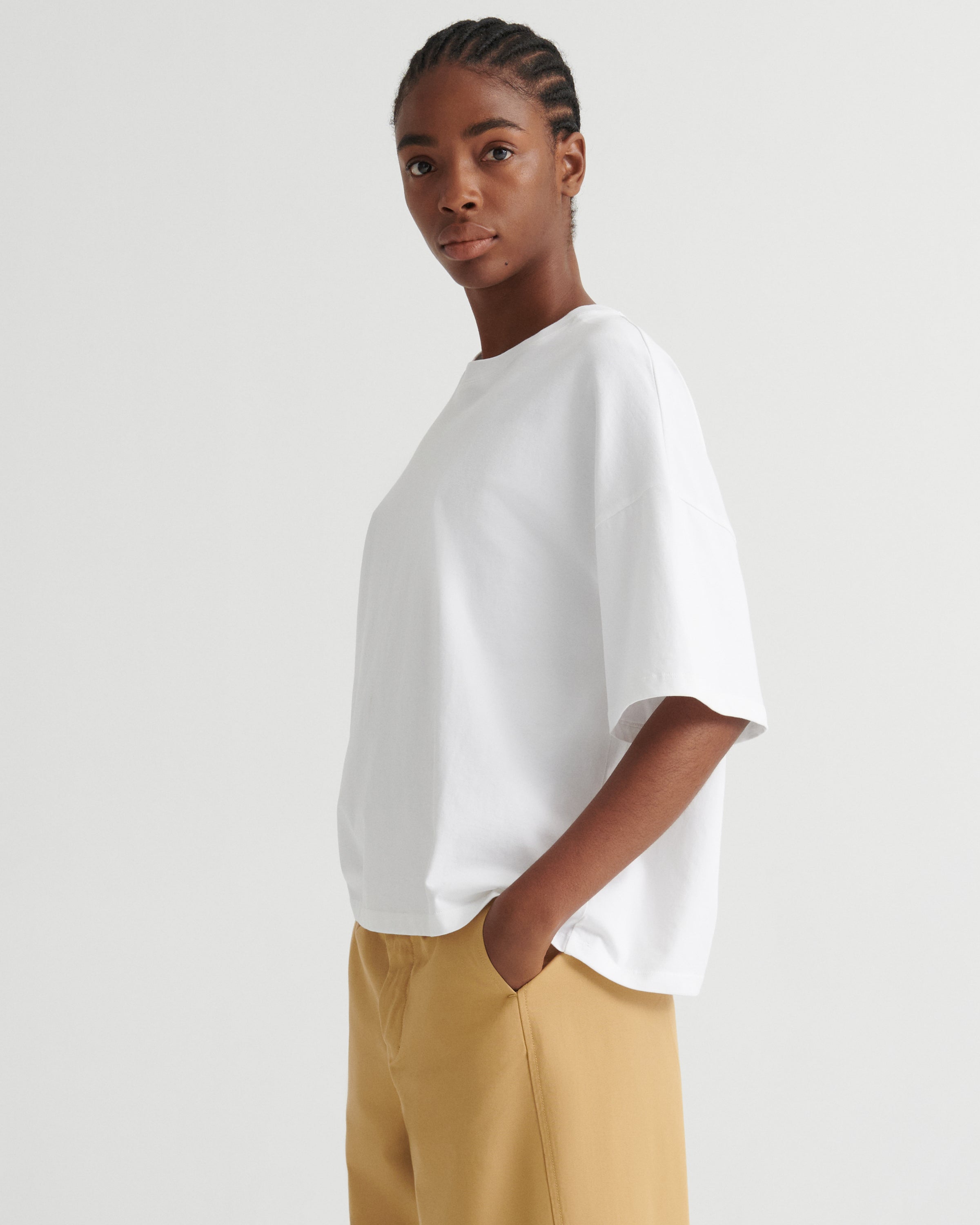 Oversized White Tee - White | Kowtow Clothing | Kowtow United States