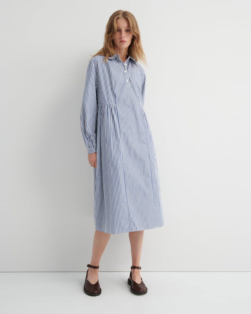 Shop Foundation Dress - Brown Denim | Kowtow Clothing