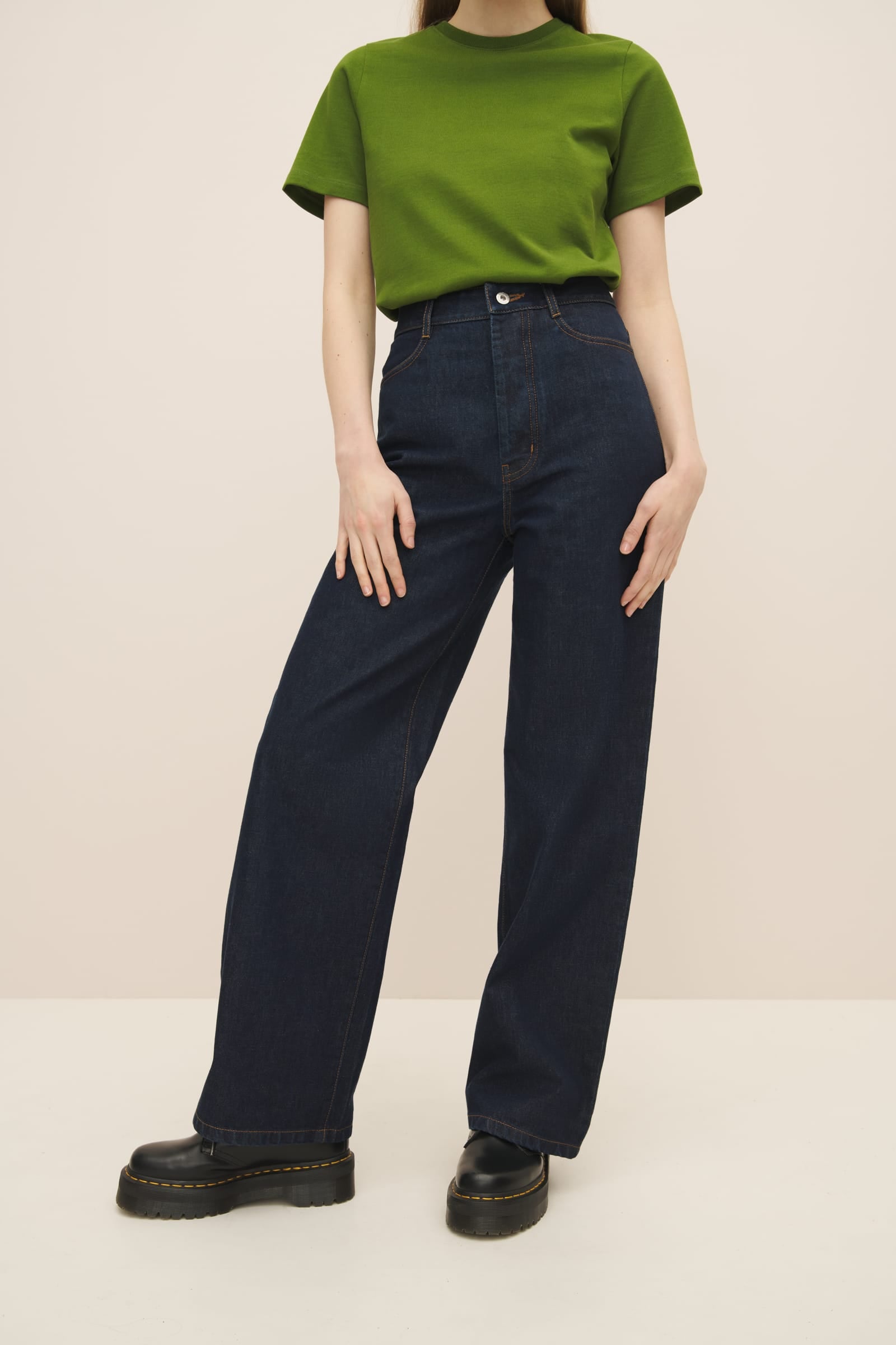 Shop Straight Leg Jeans - Indigo Denim | Kowtow Clothing | Kowtow United  States