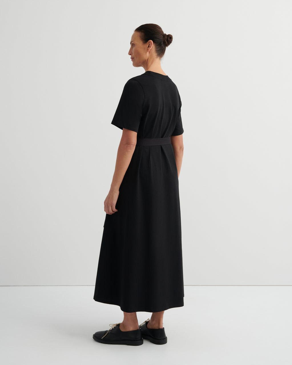Shop Building Block T-Shirt Swing Dress - Black | Kowtow Clothing | Kowtow United States Shop Building Block T-Shirt Swing Dress - Black | Kowtow Clothing | Kowtow United States