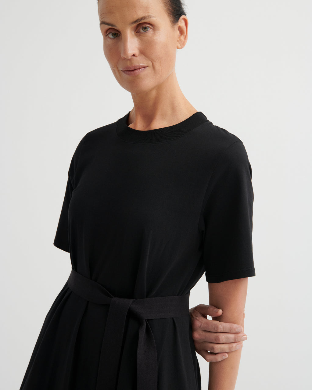 Shop Building Block T-Shirt Swing Dress - Black | Kowtow Clothing | Kowtow United States Shop Building Block T-Shirt Swing Dress - Black | Kowtow Clothing | Kowtow United States