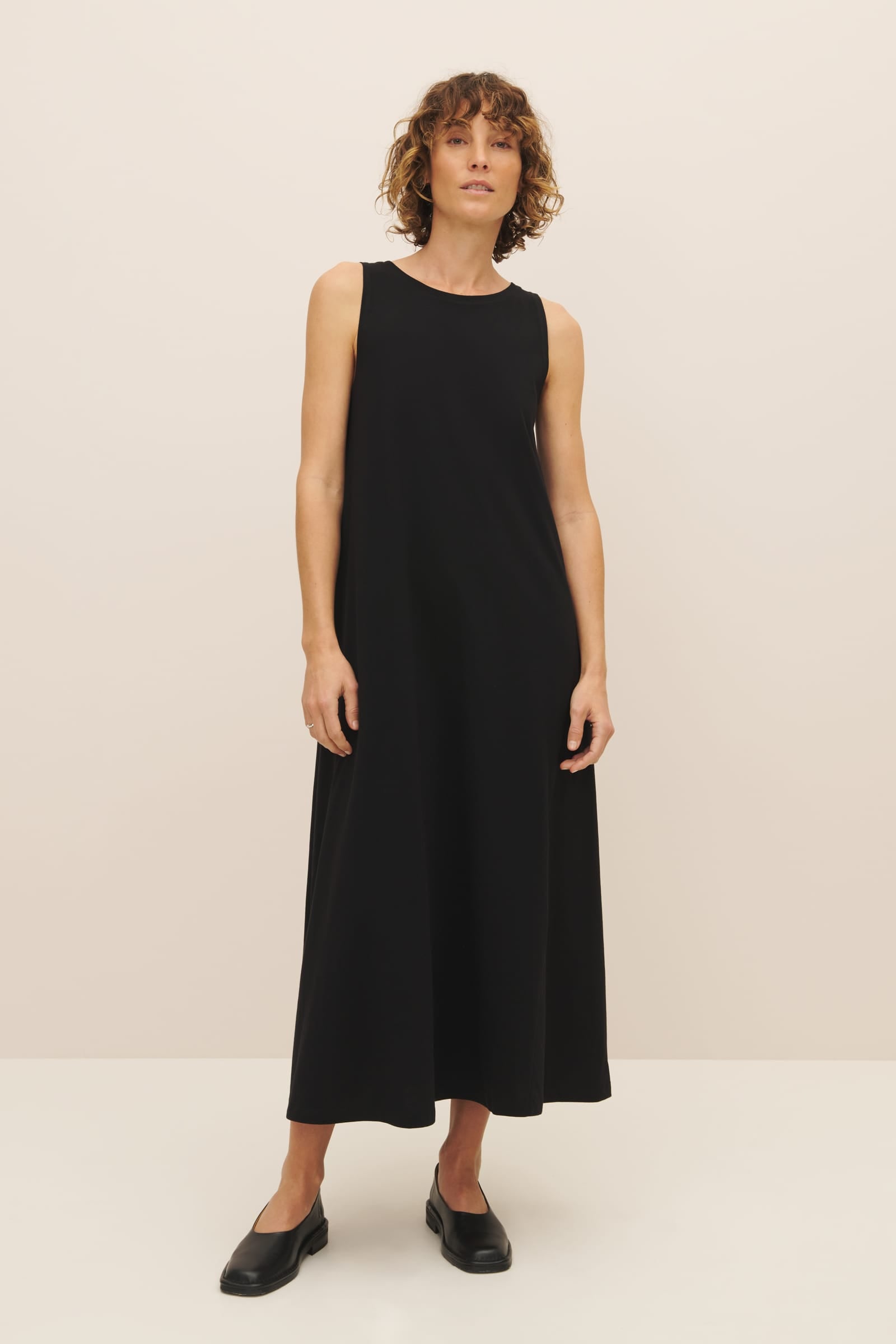 Tank Swing Dress in Black
