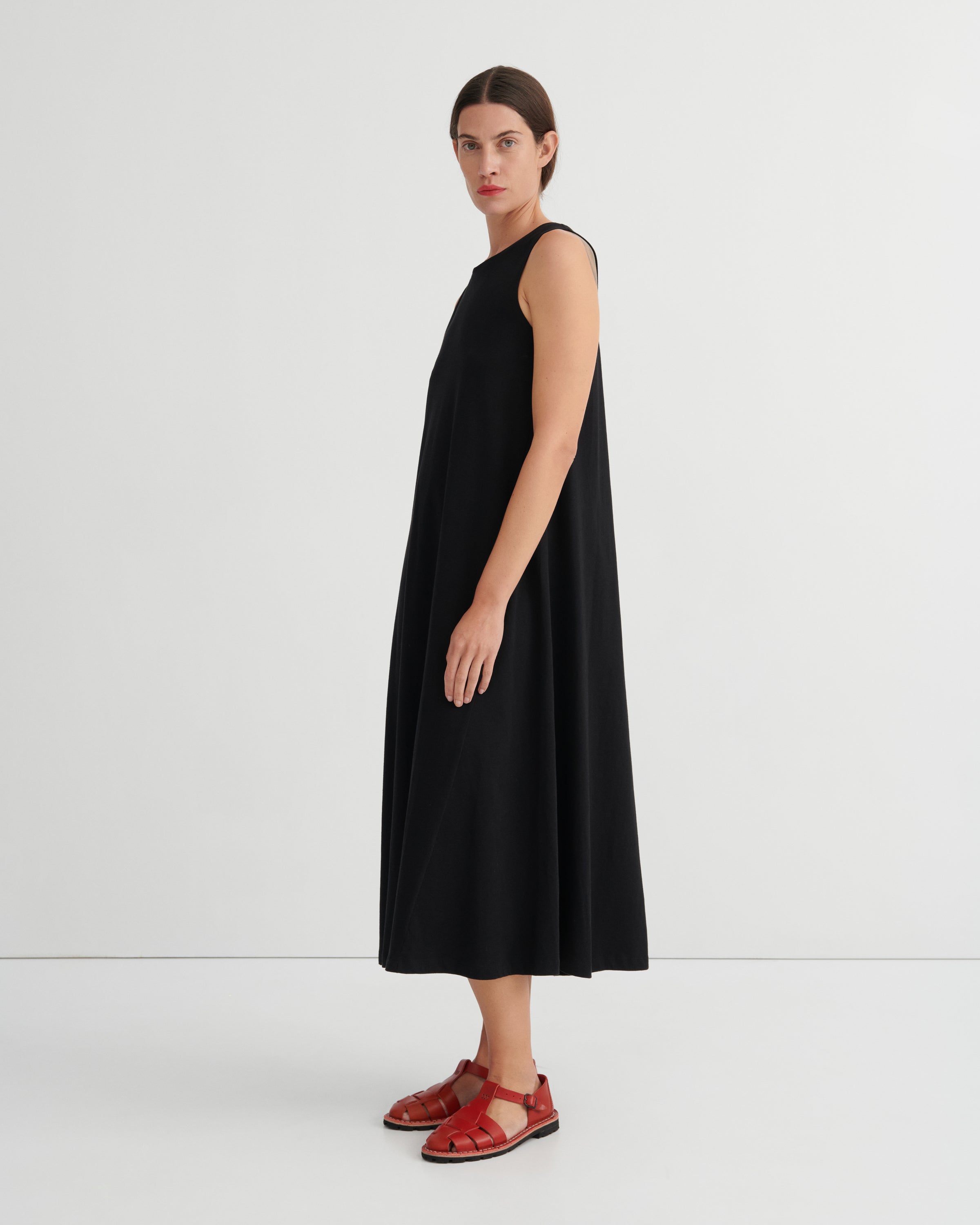 Tank Swing Dress - Black | Kowtow Clothing