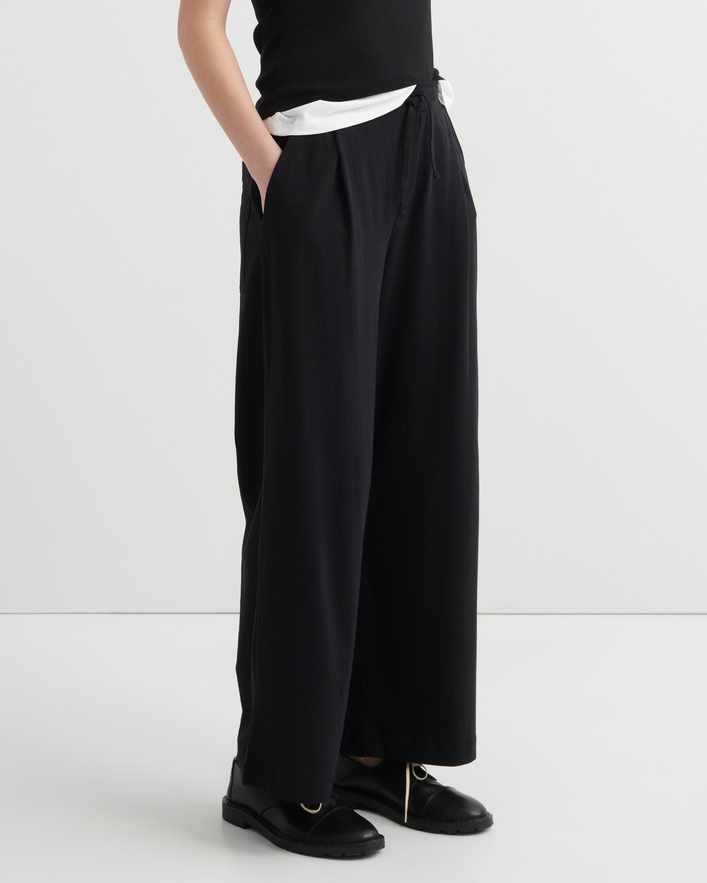 Shop Wide Leg Pant - Black | Kowtow Clothing | Kowtow United States