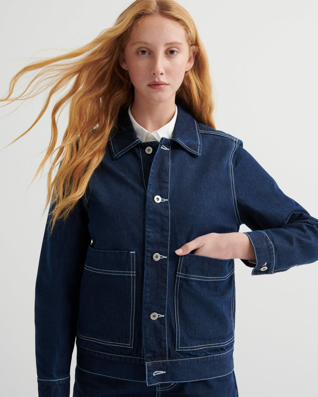 kowtow denim dress KowTow Womens Size XS Long Sleeve Denim Blue (s) - Used As New