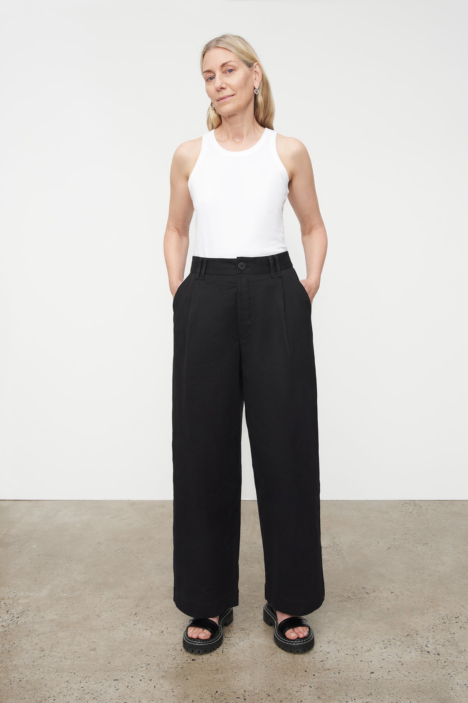 Composer Pant - Black | High-Waist, Straight Leg Pant | Kowtow