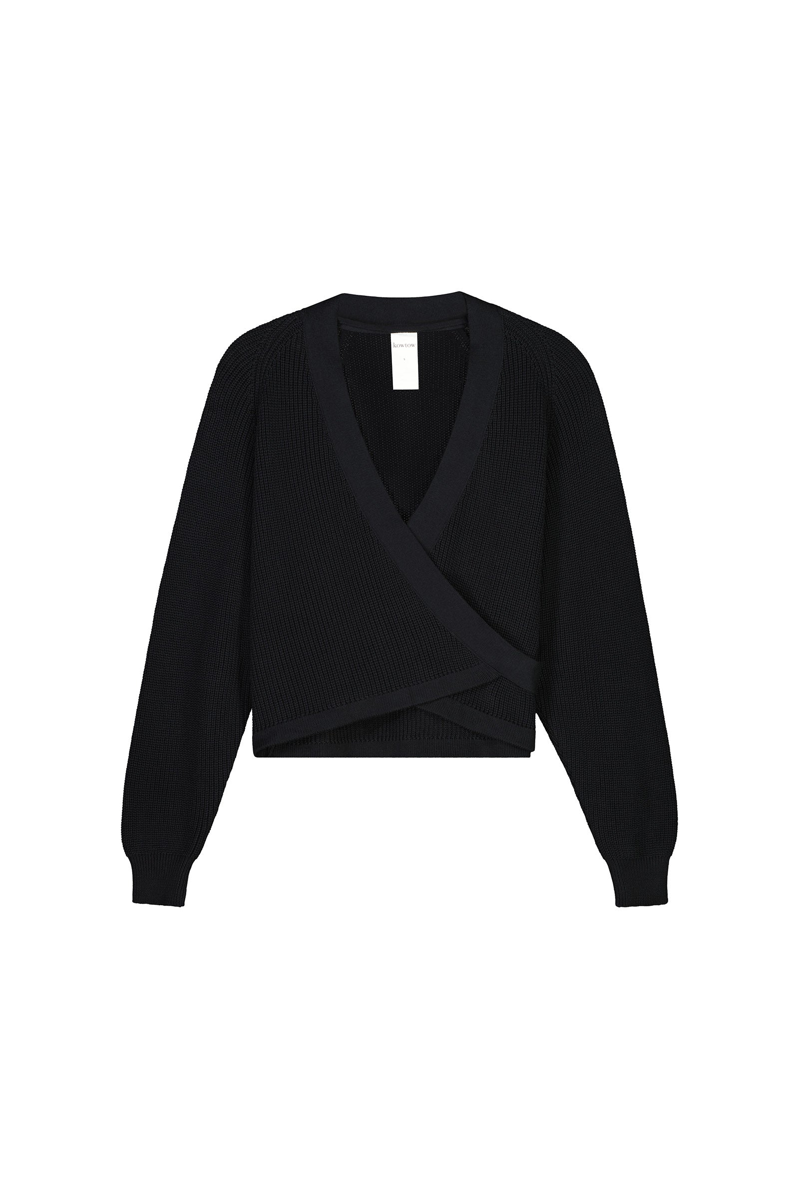 Black wrap outlet cardigan