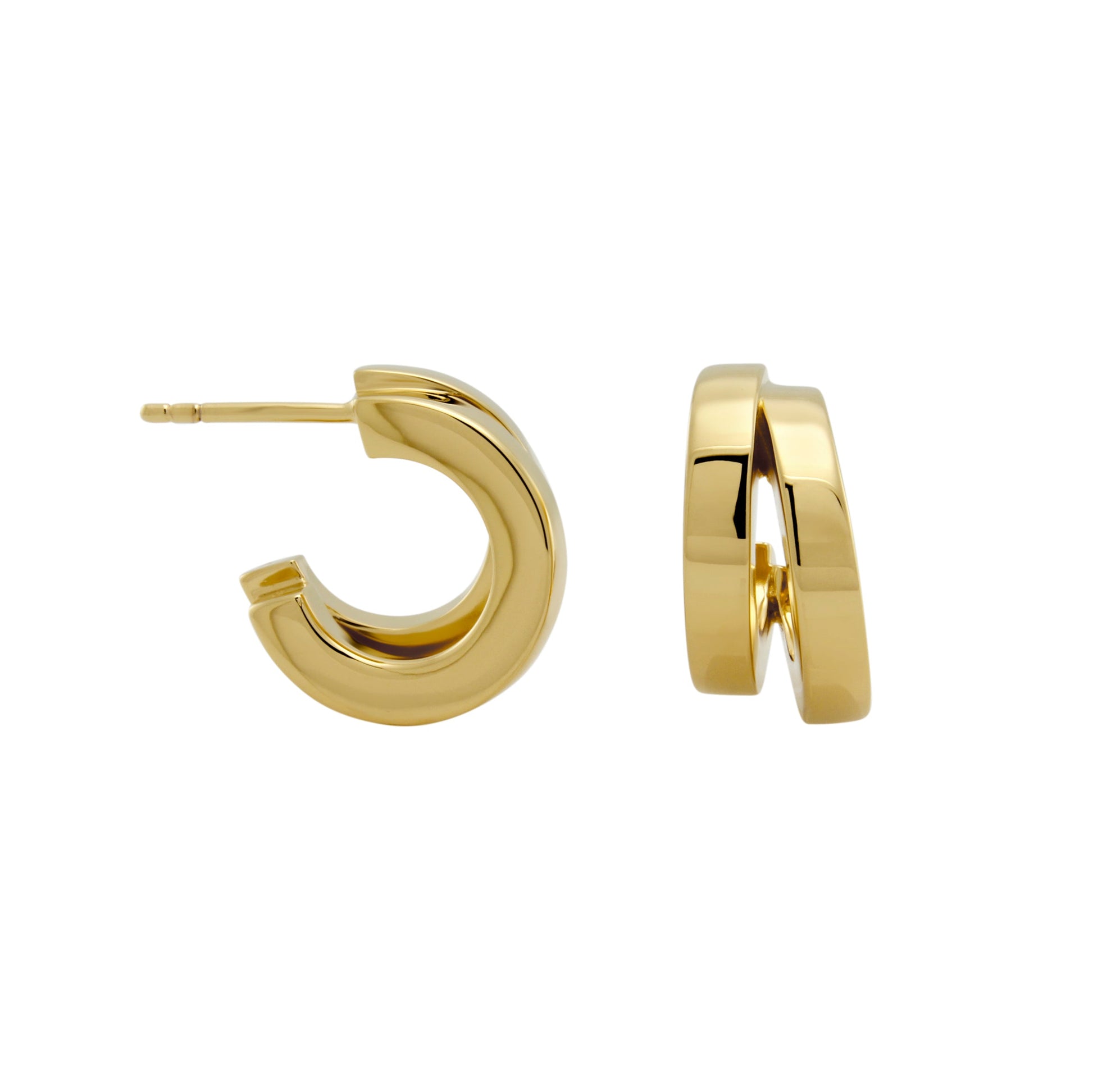 Shop Monarc Scala Double Hoops - Gold Vermeil