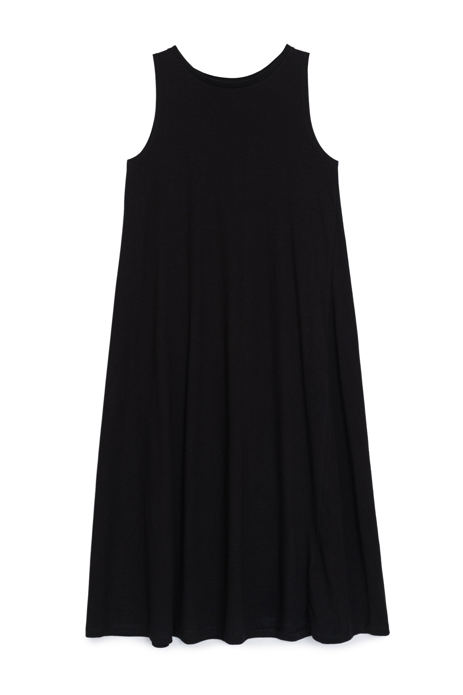 Black cotton hot sale swing dress